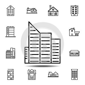 Building outline icon. Simple outline vector element of Building icons set for UI and UX, website or mobile application