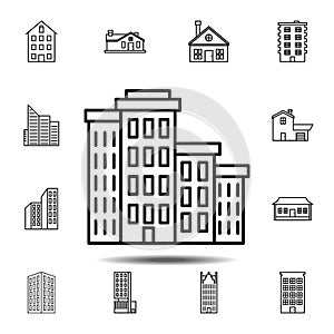 Building outline icon. Simple outline vector element of Building icons set for UI and UX, website or mobile application
