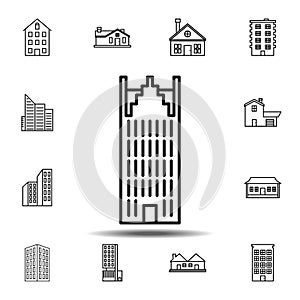 Building outline icon. Simple outline vector element of Building icons set for UI and UX, website or mobile application