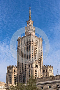 Building of Palace of Culture and Science in Warsaw