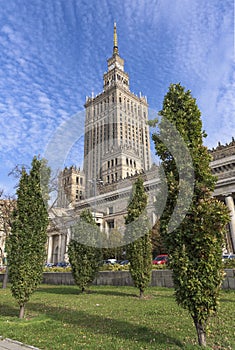 Building of Palace of Culture and Science in Warsaw