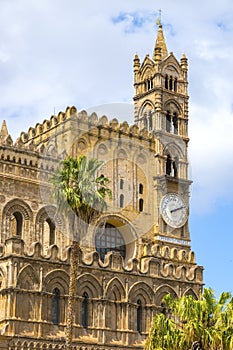 Building of Palermo Cathedral, Sicily, Italy