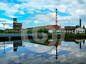 The building of the paper factory in the Russian city of Kondrovo of the Kaluga region.