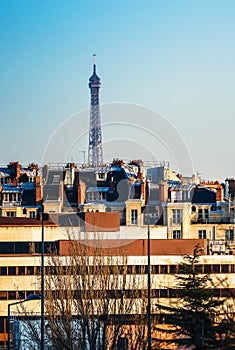 building in Paris near Eiffel Tower