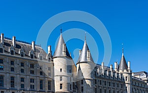 Building in Paris on the Seine Coast