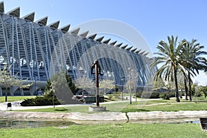 Building in the park Turia in Valencia photo