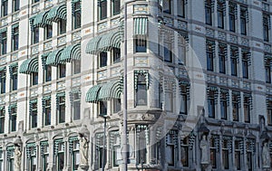 Building pattner windows in Amsterdam.