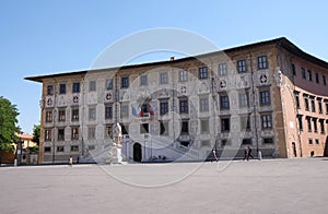 Building of Pisa Superiore University on Piazza dei Cavalieri Palazzo della Carovana in Pisa