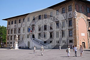 Building of Pisa Superiore University on Piazza dei Cavalieri Palazzo della Carovana in Pisa