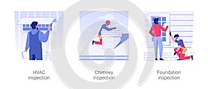 Building quality assessment isolated concept vector illustrations.