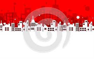 Building and real estate city illustration. Abstract background