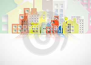 Building and real estate city illustration. Abstract background