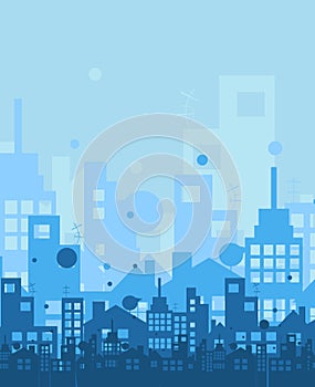 Building and real estate city illustration. Abstract background