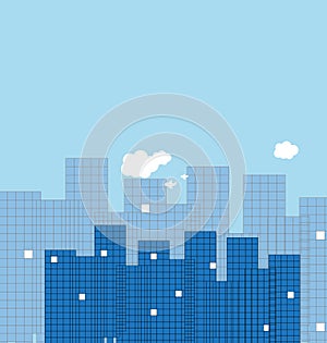 Building and real estate city illustration. Abstract background