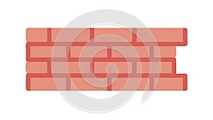 Building Red Bricks Stack Icon Construction Material Graphic, vector design Generative AI