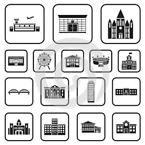 Building repair black icons in set collection for design.Building material and tools vector symbol stock web
