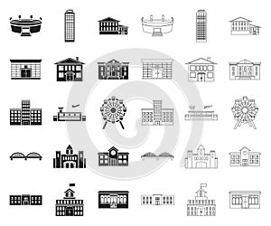 Building repair black,outline icons in set collection for design.Building material and tools vector symbol stock web