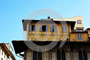 Building roof in Florence Italy