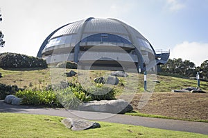 Building with round dome on Monte de San Pedro in La CoruÃ±a, Galica, Spain