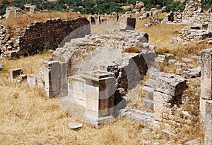 Building Ruins, Ancient Roman City of Dougga, near TÃ©boursouk, Tunisia