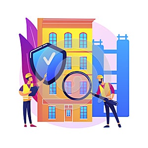 Building safety abstract concept vector illustration.