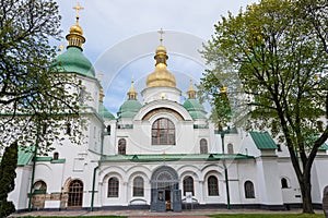 Building of Saint Sophia`s Cathedral Kiev in Ukraine, an outstanding architectural monument of Kievan Rus