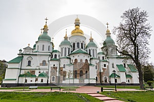 Building of Saint Sophia`s Cathedral Kiev in Ukraine, an outstanding architectural monument of Kievan Rus