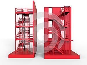 Building side stairs