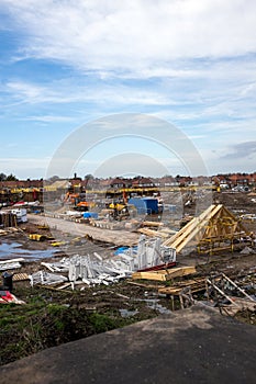 Building site being prepared for new houses