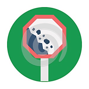 Building site  color with background vector icon which can easily modify or edit