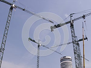 Building site with cranes