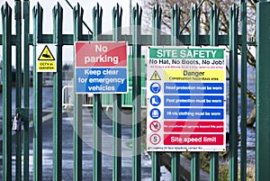 Building Site Health and Safety Sign