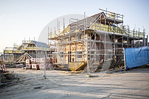Building site with new homes photo
