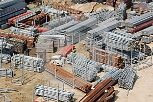 Building site storage yard