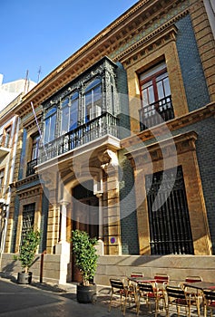 Manor house in downtown of Huelva, Spain photo