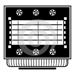 Building stadium top view icon, simple style