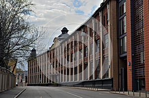 Building of Stanislavsky Factory of beginning of 19th century, gold-weaving factory of t Alekseev family, famous throughout Russia