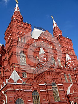 The building of the state historical Museum on Red square in Moscow