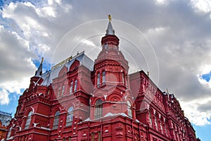 The building of the State historical Museum on red square in Moscow