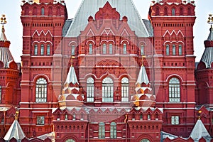 The building of State Historical Museum on Red Square, Moskow
