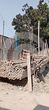 Building shop selling Bamboo wood