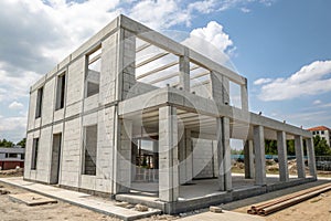 Prefabrication system used in building construction photo