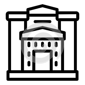 Building structure icon outline vector. Tourism travel