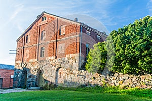 Building at Suomenlinna Sveaborg , sea fortress island in Helsinki, Finla
