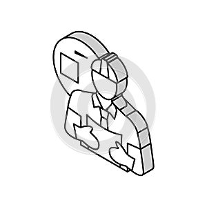 building superintendent repair worker isometric icon vector illustration photo