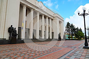 The building of the Supreme Council of Ukraine, Verkhovna Rada, Ukrainian parliament in the capital  Kiev