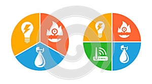 building systems icons as diagram segments