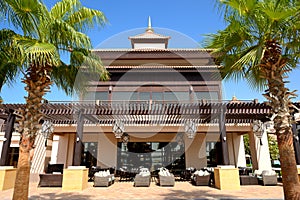 The building of Thai style hotel on Palm Jumeirah