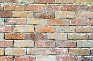 Building theme. Closeup of wall of bricks