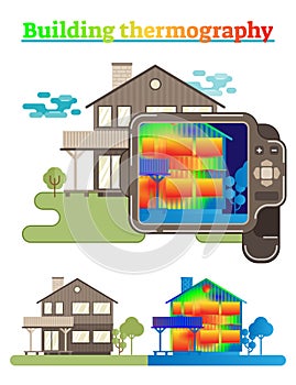 Building thermography illustration